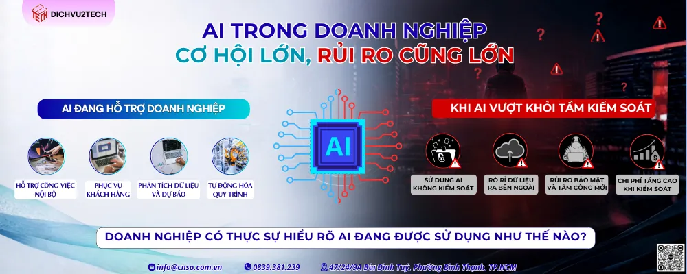 alt="Mất kiểm soát AI gây rò rỉ dữ liệu và tăng chi phí vận hành doanh nghiệp"